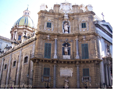 Quattro Canti and San Giuseppe of the Theatines.