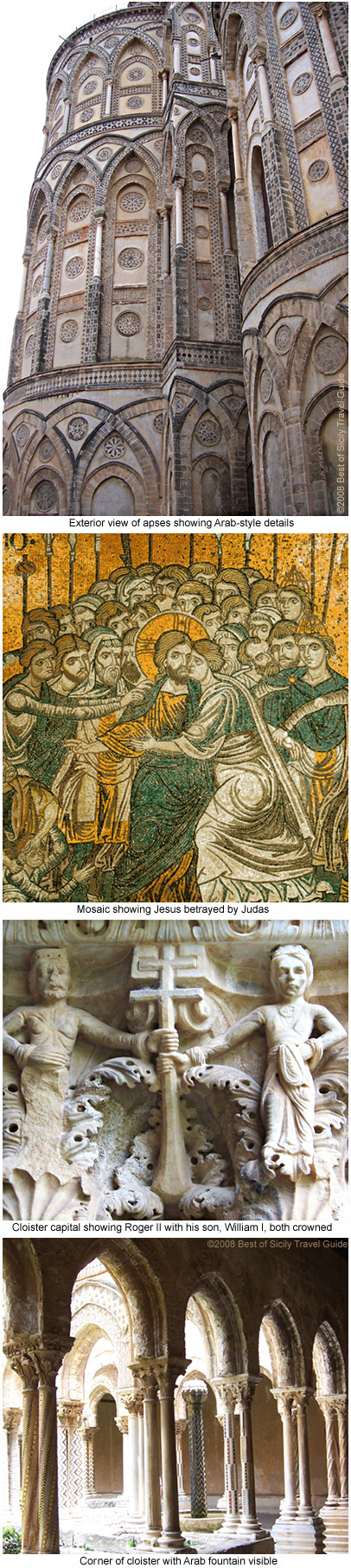Views of Monreale Abbey.